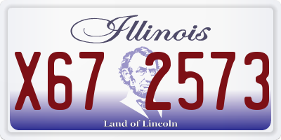 IL license plate X672573