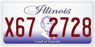 IL license plate X672728
