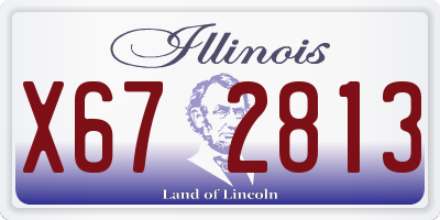 IL license plate X672813