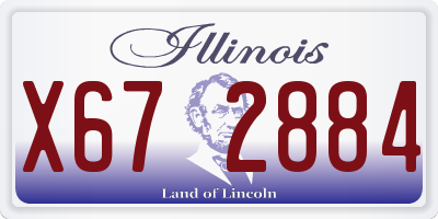 IL license plate X672884
