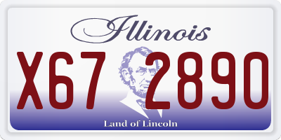 IL license plate X672890