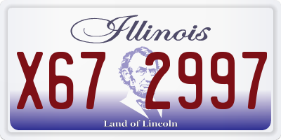 IL license plate X672997