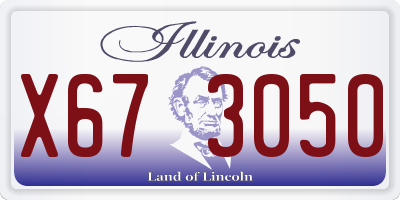IL license plate X673050