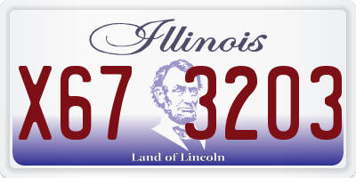IL license plate X673203