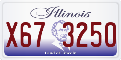 IL license plate X673250
