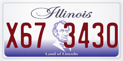 IL license plate X673430