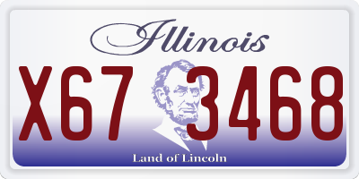 IL license plate X673468