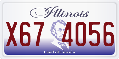 IL license plate X674056