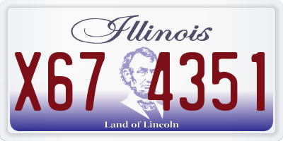 IL license plate X674351