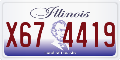 IL license plate X674419