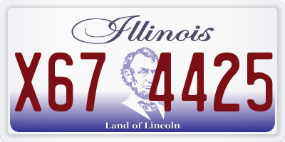 IL license plate X674425