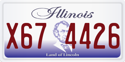 IL license plate X674426