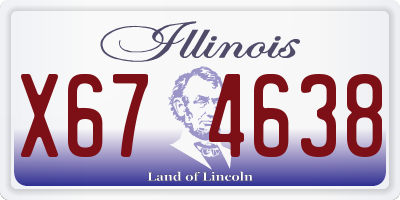 IL license plate X674638