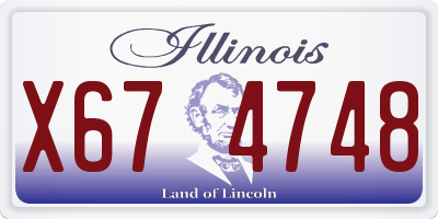 IL license plate X674748