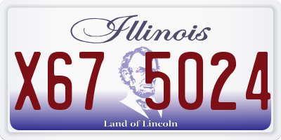 IL license plate X675024