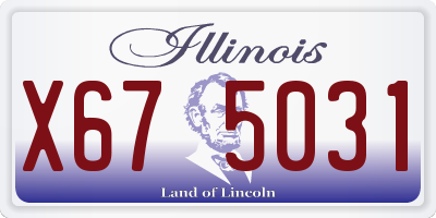 IL license plate X675031