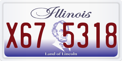 IL license plate X675318