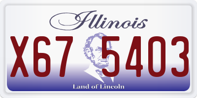 IL license plate X675403