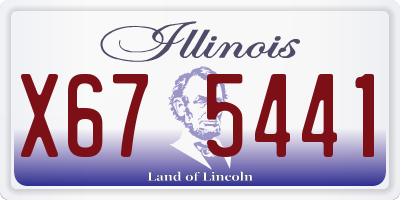 IL license plate X675441