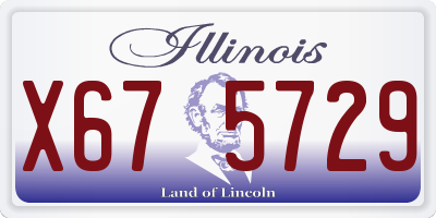 IL license plate X675729