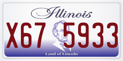 IL license plate X675933