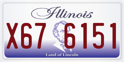 IL license plate X676151