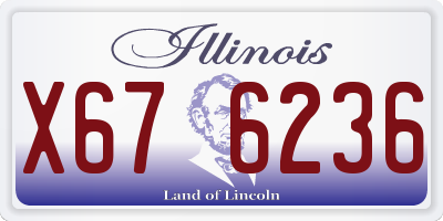 IL license plate X676236