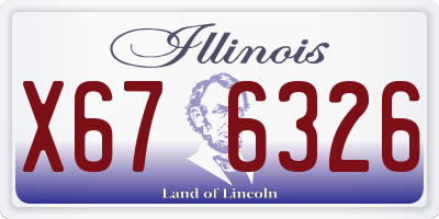 IL license plate X676326