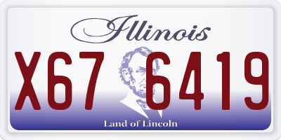 IL license plate X676419