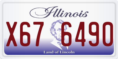 IL license plate X676490