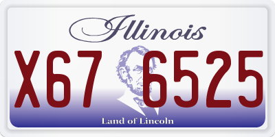 IL license plate X676525