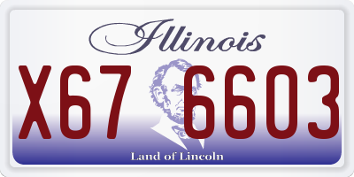 IL license plate X676603
