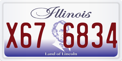 IL license plate X676834