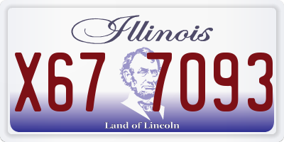 IL license plate X677093
