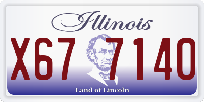 IL license plate X677140