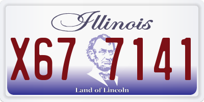IL license plate X677141
