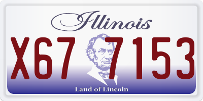 IL license plate X677153