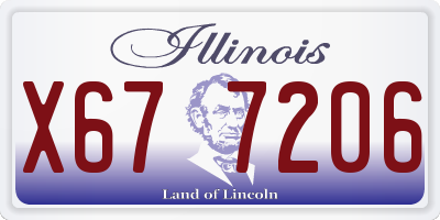 IL license plate X677206