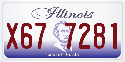 IL license plate X677281