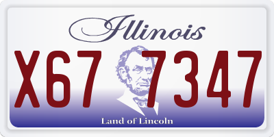 IL license plate X677347