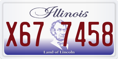 IL license plate X677458