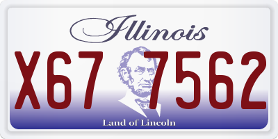 IL license plate X677562