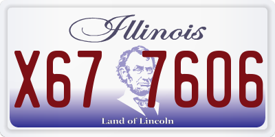 IL license plate X677606
