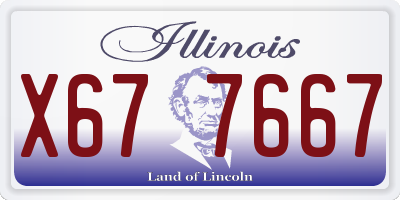 IL license plate X677667