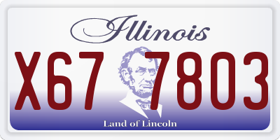 IL license plate X677803