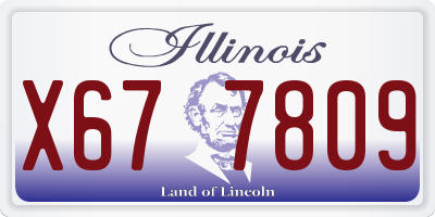 IL license plate X677809