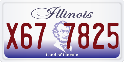 IL license plate X677825