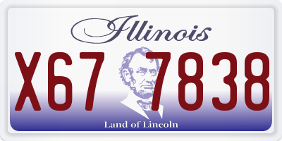 IL license plate X677838