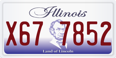IL license plate X677852