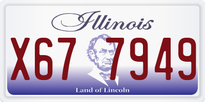 IL license plate X677949